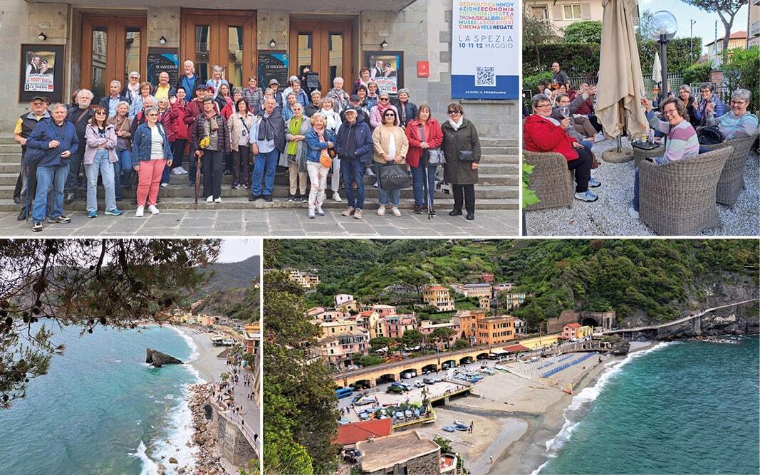 Groupe de voyageurs à La Spezia, apéritif en terrasse et plage de Monterosso al Mare