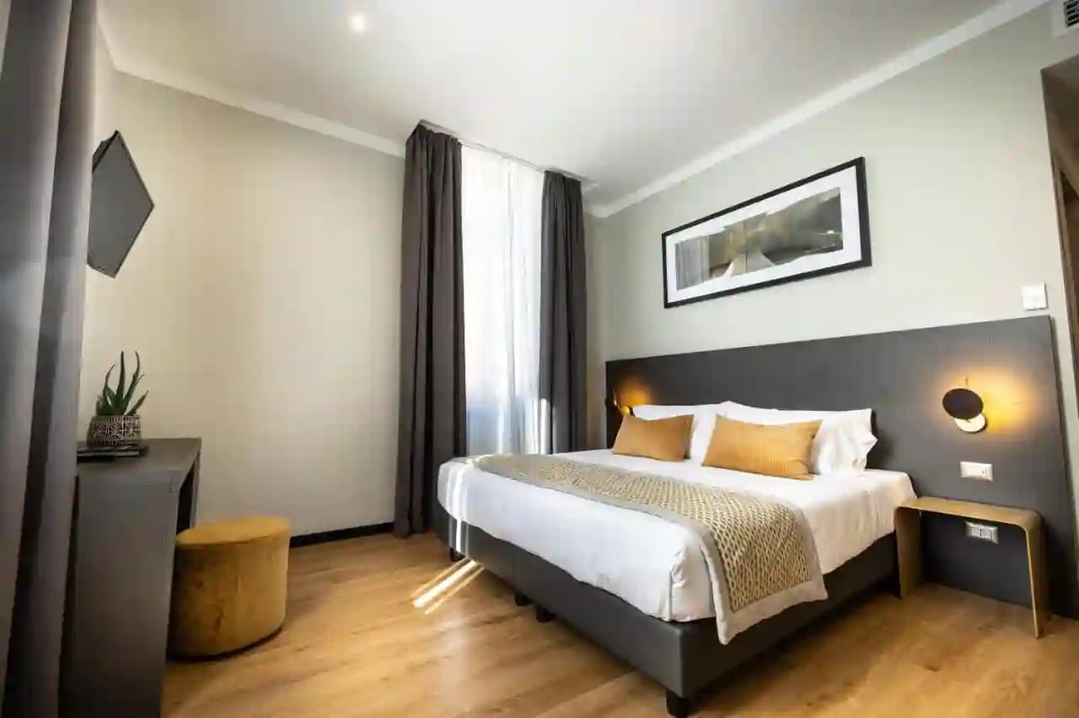 Modernes Doppelzimmer im The Cross Hotel in Rom