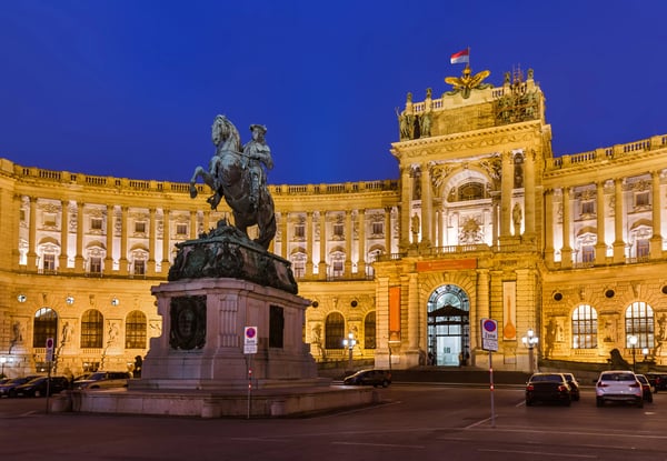 Imposante Hofburg in Wien