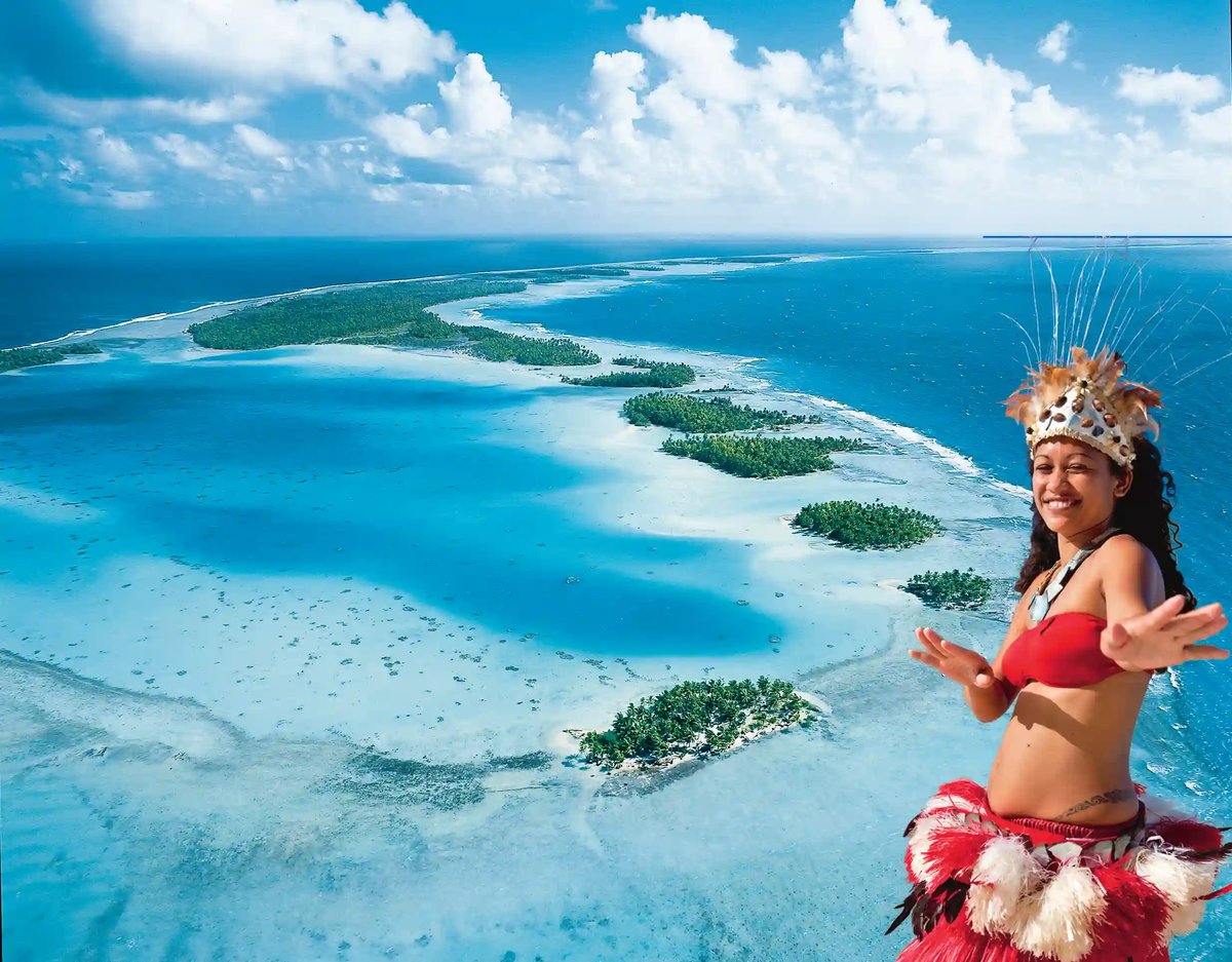 Luftaufnahme von traumhaften Inseln mit hellen Sandbänken und blauem Meer