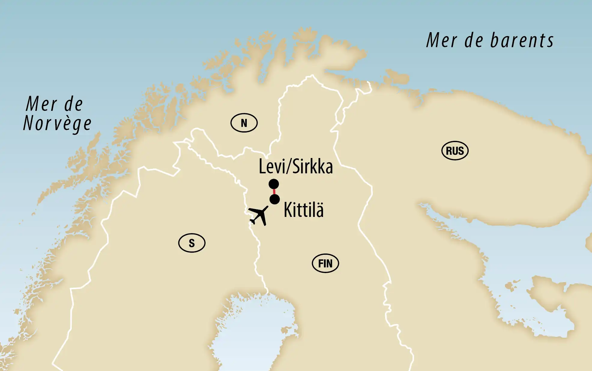 Une carte de la Scandinavie