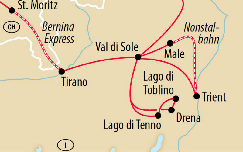 Karte-Trentino-Bernina-Express