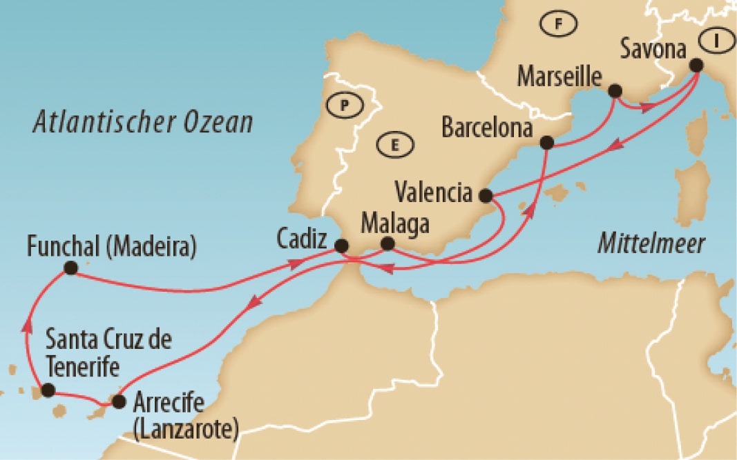 Kreuzfahrt Mittelmeer und Atlantik Costa Firenze 3